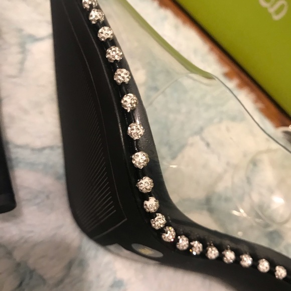 Gianni bini clearrhinestone heels beautiful never worn sz 8 - Picture 5 of 5